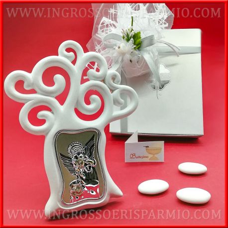 BOMBONIERE SACRE ALBERO DELLA VITA IMMAGINE ANGELO CUSTODE QUADRETTO BATTESIMO BIMBI IN OFFERTA SCONTATE