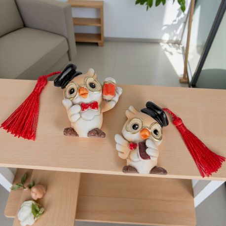 MAGNETE GUFETTO CON TOCCO E LIBRO O MATITA BOMBONIERE LAUREA ORIGINALE