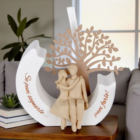 Visualizza ingrandito Precedente PROFUMATORE AMBIENTE CON COPPIA SEDUTA SULLA MEZZA LUNA E ALBERO DELLA VITA PROFUMATORE AMBIEN