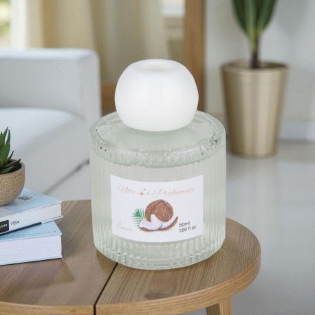 PROFUMATORE AMBIENTE COCCO 50 ML CON BACCHETTE BOMBONIERA ORIGINALE