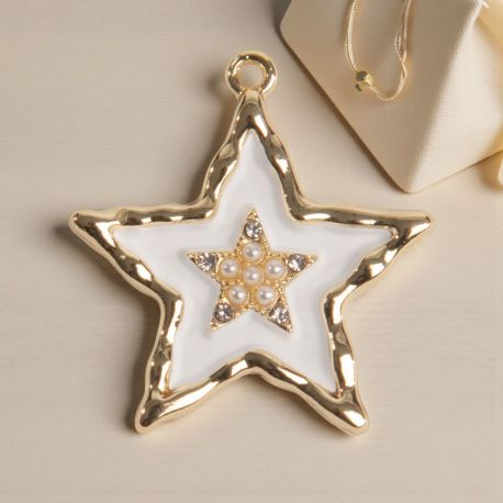 CIONDOLO A FORMA DI STELLA PER BOMBONIERE E SEGNAPOSTI UNICI