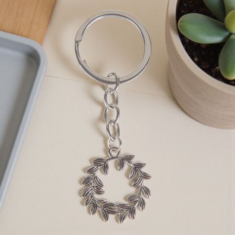 PORTACHIAVE CON CORONA D'ALLORO BOMBONIERA UNICA PER LAUREA