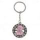 PORTACHIAVI CON ORSETTO ROSA E SCRITTA BABY PER BOMBONIERE NASCITA FEMMINUCCIA