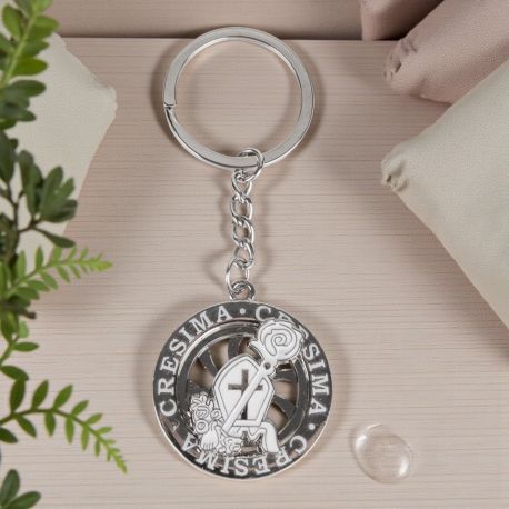PORTACHIAVI SANTA CRESIMA CON SIMBOLI SACRI SEGNAPOSTO ORIGINALI EVENTO