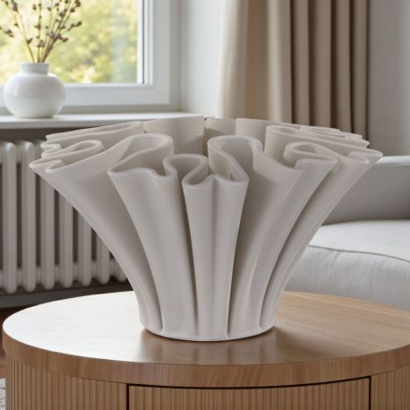 VASO COPPA 3D TRAMA RIGATA BOMBONIERA ORIGINALE PER MATRIMONIO E ANNIVERSARIO