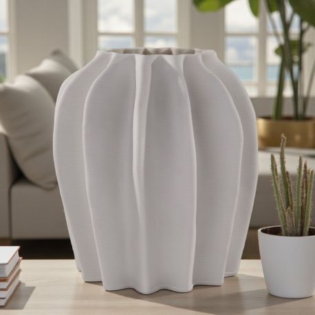 VASO PORTAPIANTE 3D RIGATO BOMBONIERA UTILE PER MATRIMONIO E COMUNIONE