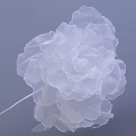 BOMBONIERA FAI DA TE: FIORE DECORATIVO ROSA AVORIO O BIANCATRASPARENTE