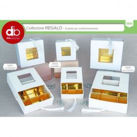 SCATOLA PER CONFEZIONAMENTO CON DIVISORI INTERNI E NAPPINA BIANC