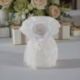 SACCHETTO PER CONFETTI A PALLA CON FIOCCO E FIORE PER MATRIMONI