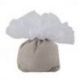 SACCHETTO PORTACONFETTI A BAG BIANCO E BEIGE PER BOMBONIERE FAI DA TE ORIGINALI