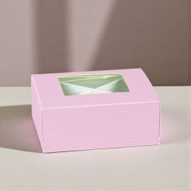 SCATOLINA QUADRATA CON DIVISORI ROSA CONFETTATE ECONOMICHE BIMBA