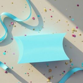 TUBO CELESTE PER CONFETTI E SEGNAPOSTO, IDEALE PER NASCITA E BATTESIMO BIMBO