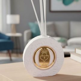 PROFUMATORE CON CALICE E OSTIA DORATO PER BOMBONIERE PRIMA COMUNIONE