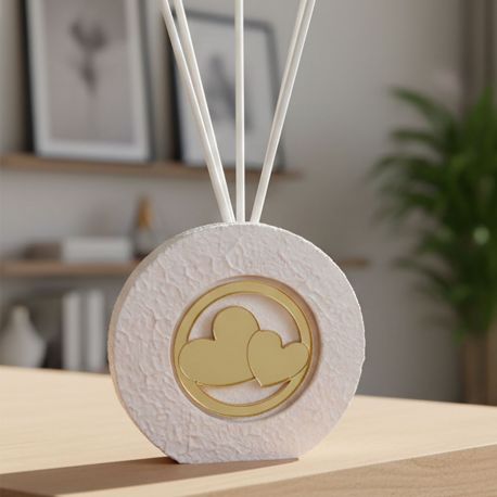 PROFUMATORE CON CUORI BOMBONIERA PER NOZZE E ANNIVERSARIO