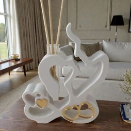 DIFFUSORE PROFUMATORE CON SAGOMA VOLTI INNAMORATI E CUORI MATRIMONIO