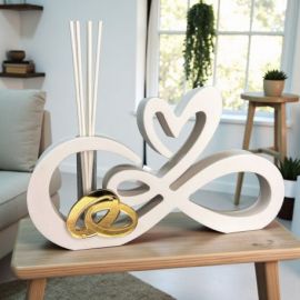 PROFUMATORE INFINITO CON FEDI: BOMBONIERA UNICA PER MATRIMONIO