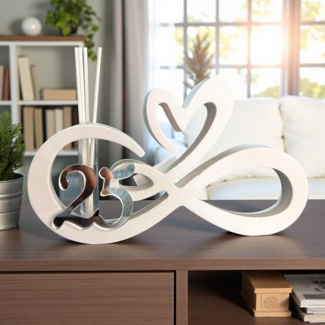 DIFFUSORE A FORMA DI INFINITO PER BOMBONIERE 25° ANNIVERSARIO