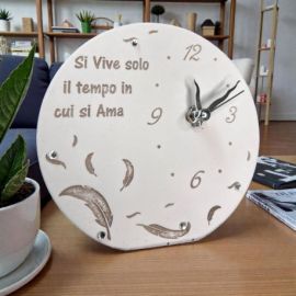 OROLOGIO CON PIUME E FRASE: BOMBONIERE UNICHE PER OGNI OCCASIONE