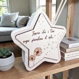 PROFUMA AMBIENTI STELLA CON FRASE: BOMBONIERA UNICA PER BATTESIMO