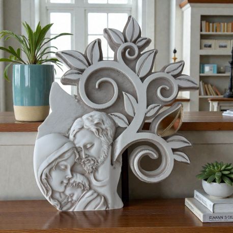 ICONA SACRA FAMIGLIA E ALBERO: BOMBONIERA PER BATTESIMO E COMUNIONE