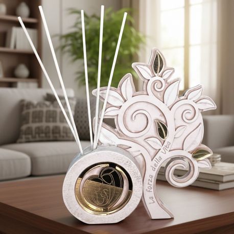 PROFUMATORE ALBERO DELLA VITA CON SACRA FAMIGLIA PER BATTESIMO