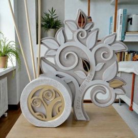 PROFUMATORE CON ALBERO DELLA VITA E FOGLIE ORO: BOMBONIERA PER EVENTI