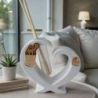 DIFFUSORE A CUORE CON MITRA E BASTONE ORO PER BOMBONIERE CRESIMA