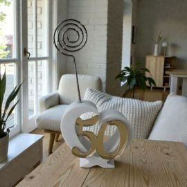 SEGNAPOSTO A CUORE N°50 PER CELEBRARE 50 ANNI DI AMORE E FELICITÀ