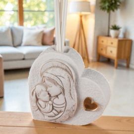 PROFUMATORE A CUORE PER BATTESIMO: BOMBONIERA UNICA PER BAMBINI