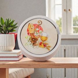 PORTA ROSARIO EFFETTO PIETRA: BOMBONIERA PER COMUNIONE E CRESIMA