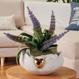 VASO A FORMA DI NINFEA PER PIANTINE: BOMBONIERA COMUNIONE