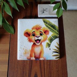 CALAMITA CON FOGLIE E LEONE PER BOMBONIERE UNICHE E COLORATE