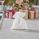 SACCHETTINO PER CONFETTI BIANCO ELEGANTE PER BOMBONIERE FAI DA TE