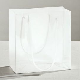 BAG TRASPARENTE CON MANICO IN CORDA