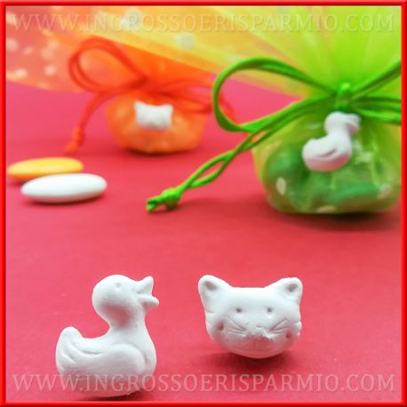 PICCOLI GESSI PROFUMATI GATTO/PAPERA NASCITA COMPLEANNO BAMBINI PENSIERINI PREZZI INGROSSO