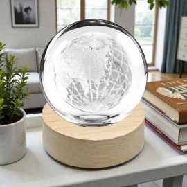 LAMPADA LED A SFERA CON MAPPAMONDO, BOMBONIERE ORIGINALI TEMA VIAGGIO