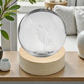 LAMPADA LED A SFERA CON BALLERINA: BOMBONIERA ORIGINALE PER EVENTI