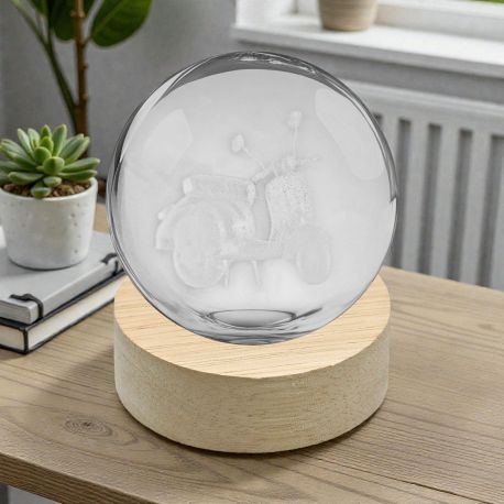 LAMPADA LED A SPERA CON VESPA: BOMBONIERA ORIGINALE PER EVENTI