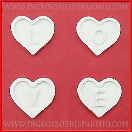PICCOLI CUORI DI GESSO CON LETTERA ACCESSORI BOMBONIERE MATRIMONIO FAI DA TE OFFERTE ONLINE
