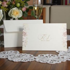 PARTECIPAZIONE CON FIORI ACQUERELLO PER UN MATRIMONIO UNICO