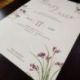 INVITO DI NOZZE CON FIORI VIOLA PARTECIPAZIONI ORIGINALI MATRIMONIO