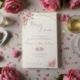 INVITO DI MATRIMONIO CON ROSE ROSA: PARTECIPAZIONI UNICHE PER SPOSI