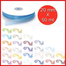 NASTRI DECORATIVI IN ORGANZA 20 MM X 50 MT VARI COLORI STOCK OFFERTA SCONTO PROMOZIONALE ONLINE 2019