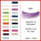 NASTRI DECORATIVI IN ORGANZA 20 MM X 50 MT VARI COLORI STOCK