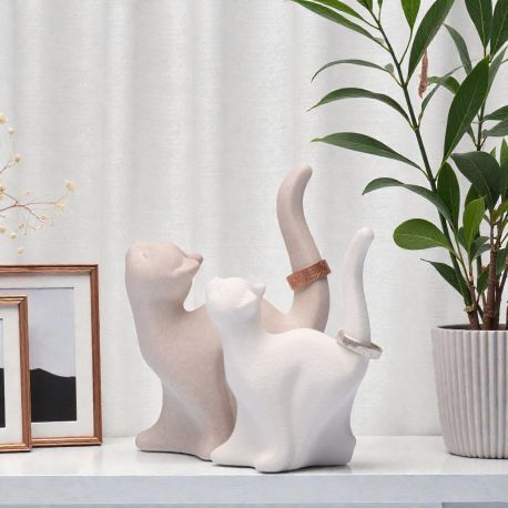 PORTA ANELLI CON DUE GATTINI: BOMBONIERA ORIGINALE PER EVENTI SPECIALI