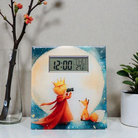 OROLOGIO DA TAVOLO CON PICCOLO PRINCIPE: BOMBONIERA ORIGINALE