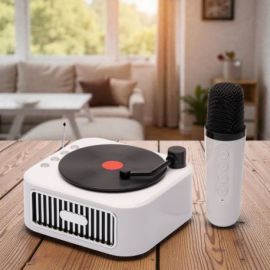 RADIO BLUETOOTH SPEAKER GIRADISCO CON MICROFONO: BOMBONIERA ORIGINALE
