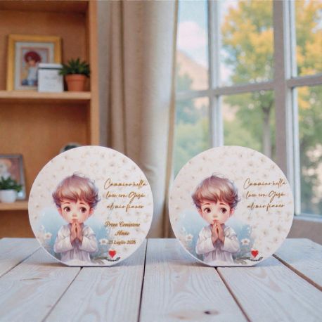 BOMBONIERA PERSONALIZZATA QUADRETTO BAMBINO CON MANI A GIUNTE