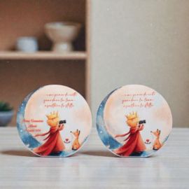 QUADRETTO PERSONALIZZABILE CON PICCOLO PRINCIPE E VOLPE PER BOMBONIERE
