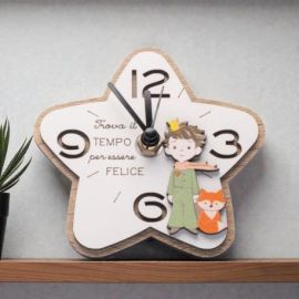 OROLOGIO A FORMA DI STELLA CON PICCOLO PRINCIPE PER BOMBONIERE UNICHE